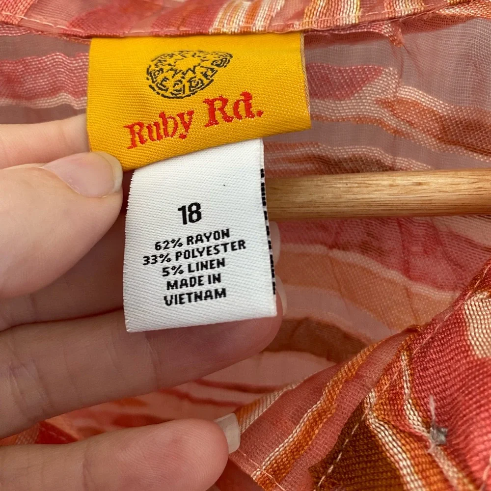 Ruby Rd. Women's Multicolor Button-Up Top - Picture 3 of 5